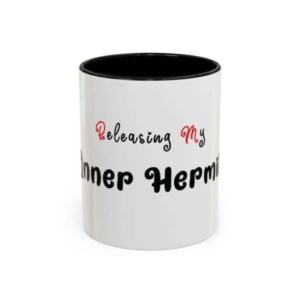 Mug - 'Releasing My Inner Hermit' Accent Coffee Mug (11, 15oz)
